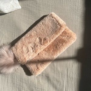 Faux fur clutch